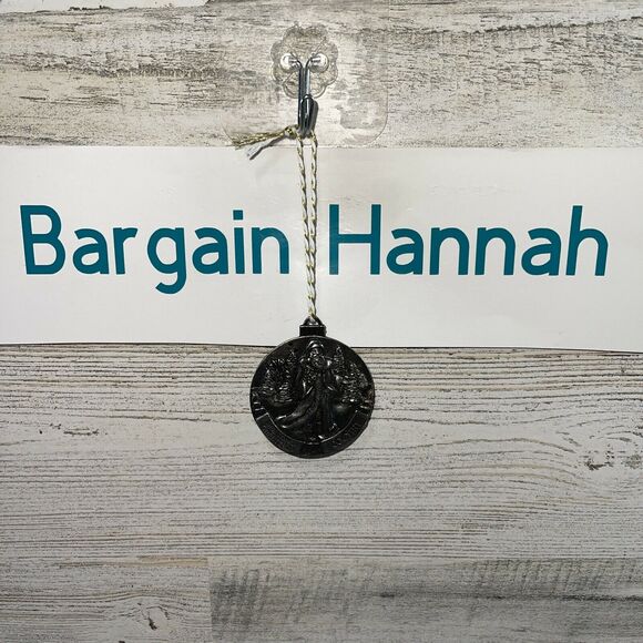 2000 Country Promotional Pewter Christmas Ornament 1.75" Seasons Greetings B#6 - Picture 3 of 5